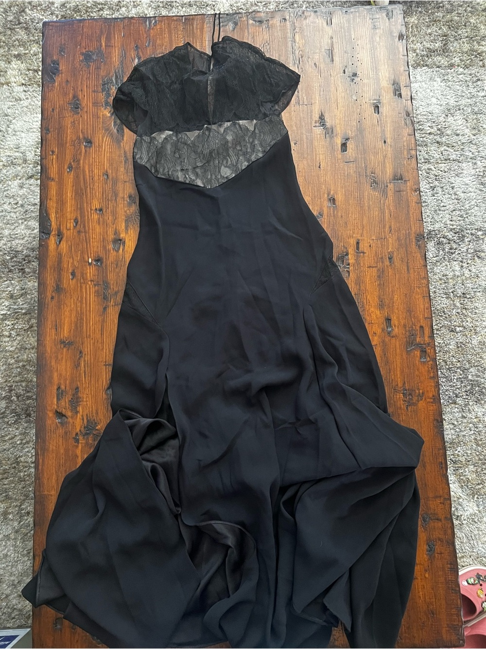 Jack Rogers Black Lace Yoke Maxi Dress